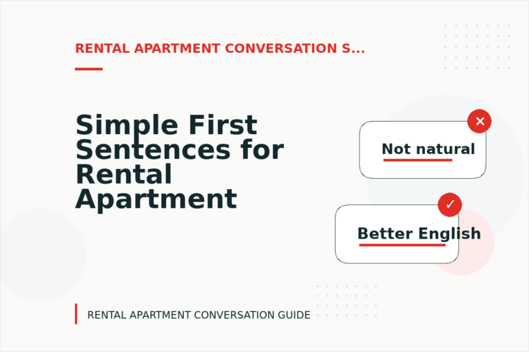 Simple First Sentences for Rental Apartment Conversations
