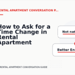 How to Ask for a Time Change in Rental Apartment Conversation English