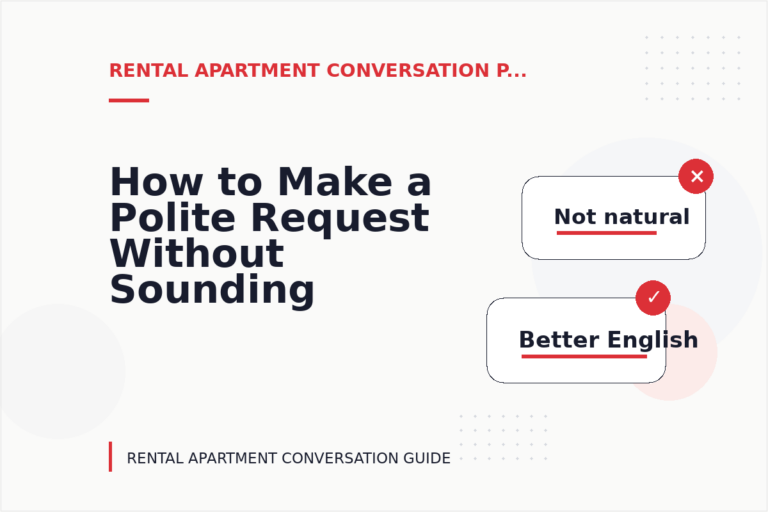 How to Make a Polite Request Without Sounding Demanding in Rental Apartment Conversation English