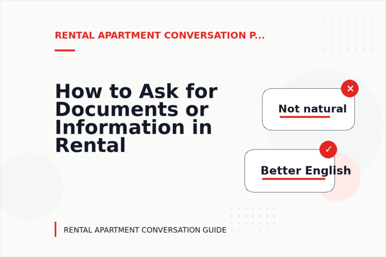 How to Ask for Documents or Information in Rental Apartment Conversation English How to Ask for Documents or Information in Rental Apartment Conversation English