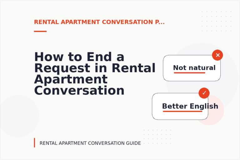 How to End a Request in Rental Apartment Conversation English How to End a Request in Rental Apartment Conversation English