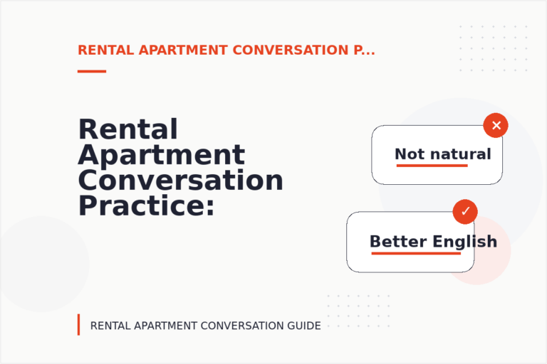 Rental Apartment Conversation Practice: Clear Reply Patterns