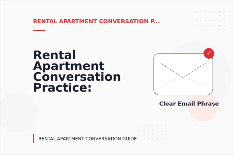 Rental Apartment Conversation Practice: Email and Message Examples